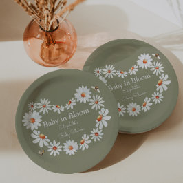 Plato De Papel Daisy and Bumble Bee Baby Shower