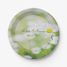 Plato De Papel Daisy Daisies Boda de verano floral