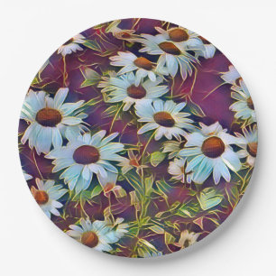 PLATO DE PAPEL DAISY FLOWERS