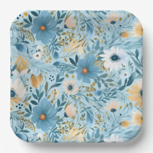 Plato De Papel Daisy Meadow Design
