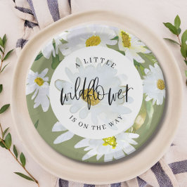Plato De Papel Daisy Wildflower Baby Shower Spring Garden