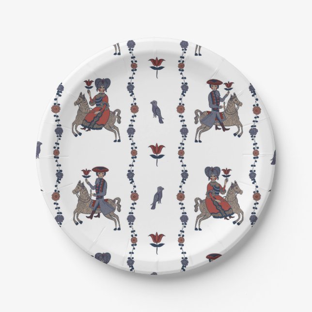 Plato De Papel Dala W - Placas redondas de papel (Anverso)