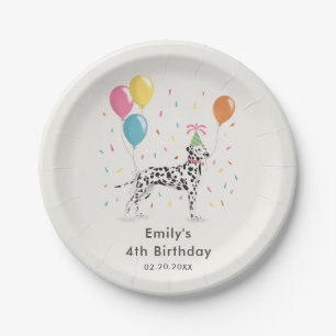Plato De Papel Dalmatian Puppy Dog Kids Fiesta de cumpleaños