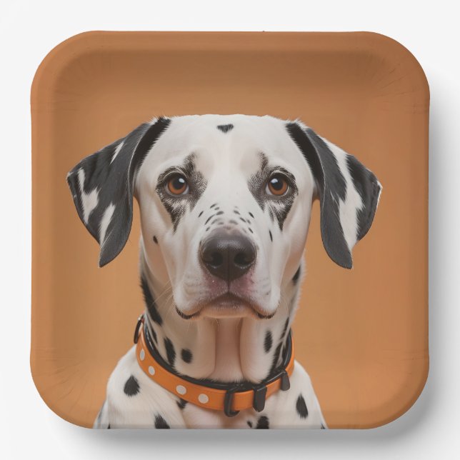 Plato De Papel Dalmatiano (Anverso)