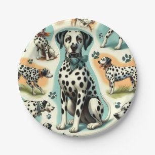 Plato De Papel Dalmatiano sin foco