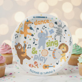 Plato De Papel Dance sing and play kids birthday