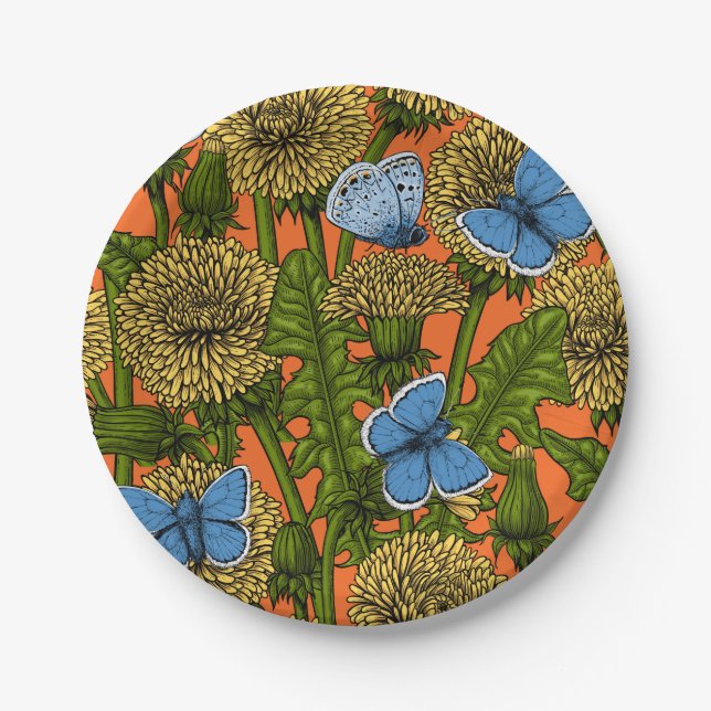 Plato De Papel Dandelion medow (Anverso)