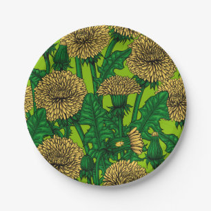 Plato De Papel Dandelions