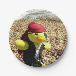 Plato De Papel Danny Duck el Pirata