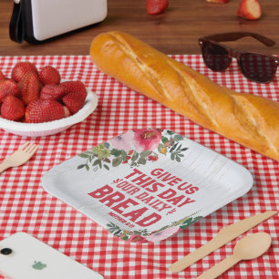 Plato De Papel Danos Este Día Nuestra Placa Diaria De Papel De Pa