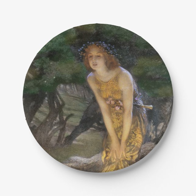 Plato De Papel Danza de hadas nocturnas de verano (Anverso)