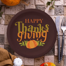 Dark Brown Feliz Día de Acción de Gracias Caída Ca