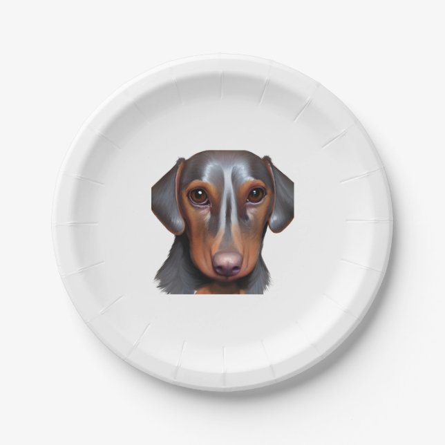 Plato De Papel Darling Dachshund (Anverso)
