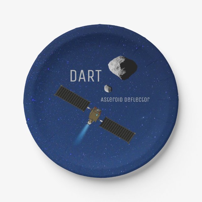 Plato De Papel DART Asteroide Deflectando la nave espacial (Anverso)