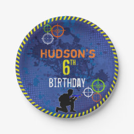 Plato De Papel Dart Birthday Party Blaster Wars Food