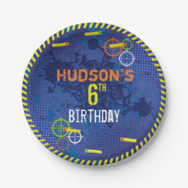 Plato De Papel Dart Birthday Party Wars Food