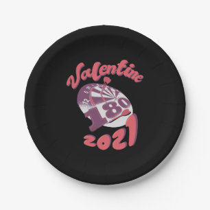 Plato De Papel Darts es mi San Valentín 2021
