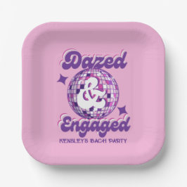 Plato De Papel Dazed & Engered Retro Disco Bachelorette Party