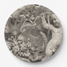 Plato de papel de arte de museo único