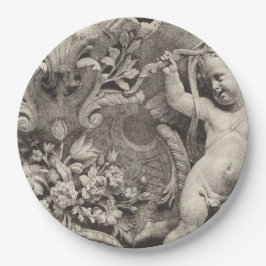 Plato de papel de arte de museo único