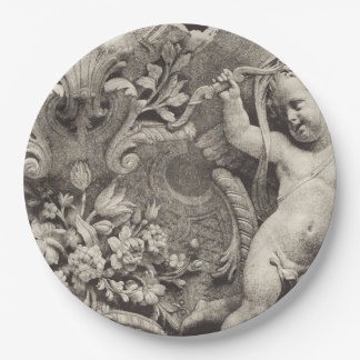 Plato de papel de arte de museo único