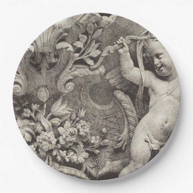 Plato de papel de arte de museo único (Anverso)