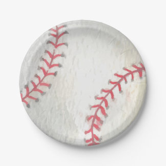 Plato de papel de béisbol