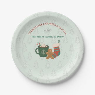 Plato de papel de cacao caliente para fiesta de pi