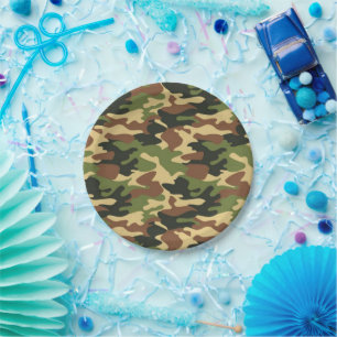 Plato De Papel de camuflaje