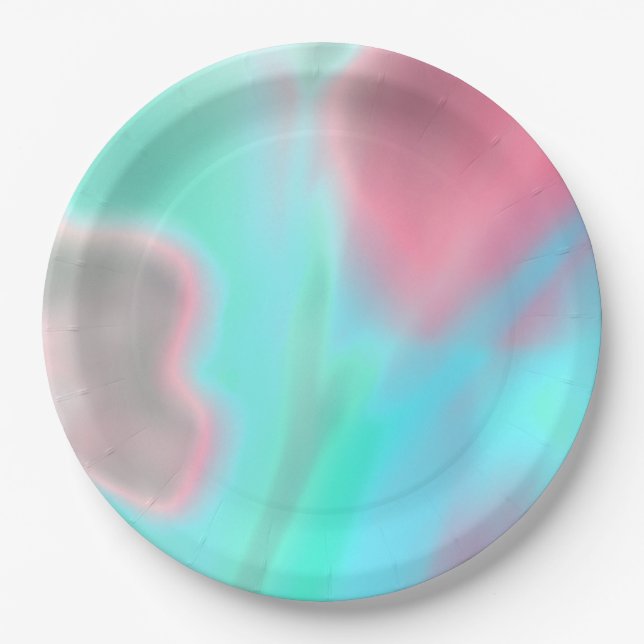 Plato de Papel de Colores Suaves (Anverso)