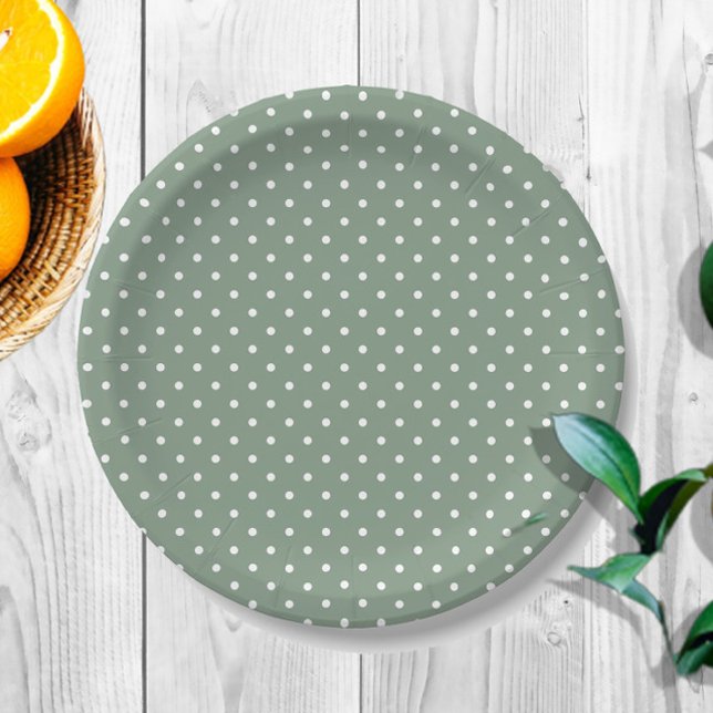 Plato de papel de confeti Olive Sage (Subido por el creador)