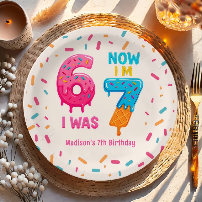 Plato de papel de cumpleaños 67 helado seis siete (Subido por el creador)