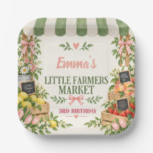 Plato de papel de cumpleaños para Little Farmer’s