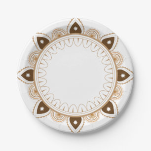 Plato de papel de diseño floral Mendola