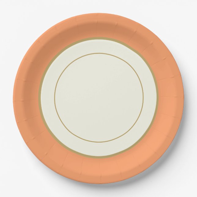 Plato de papel de fiesta con borde de porcelana (Anverso)