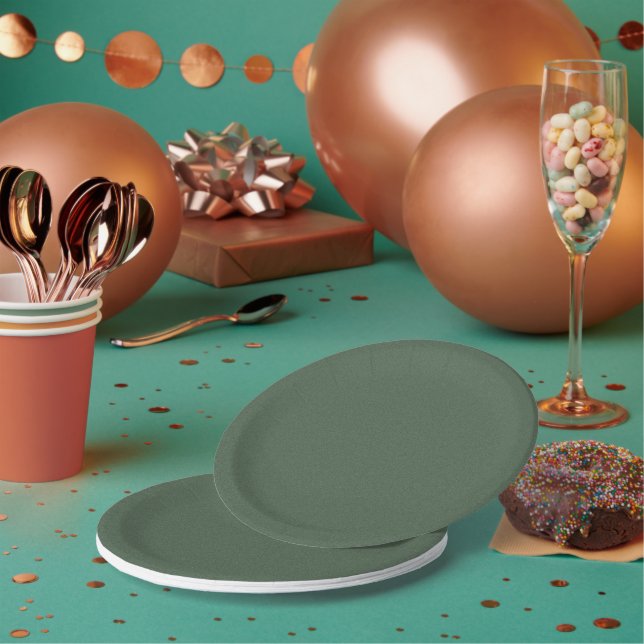Plato de papel de fiesta redondo de 7 pulgadas con (Multi)