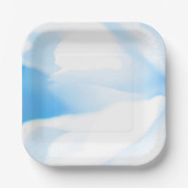 Plato de papel de flor de nube