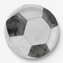 Plato de papel de fútbol