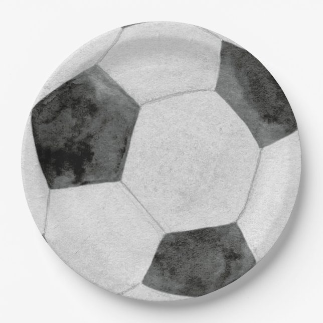 Plato de papel de fútbol (Anverso)