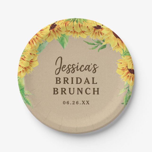 Plato de papel de girasol (Anverso)