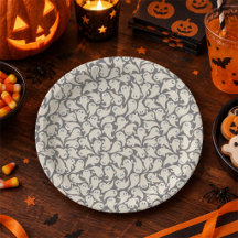 Plato de papel de Halloween Fantasma Lindo. Fantas