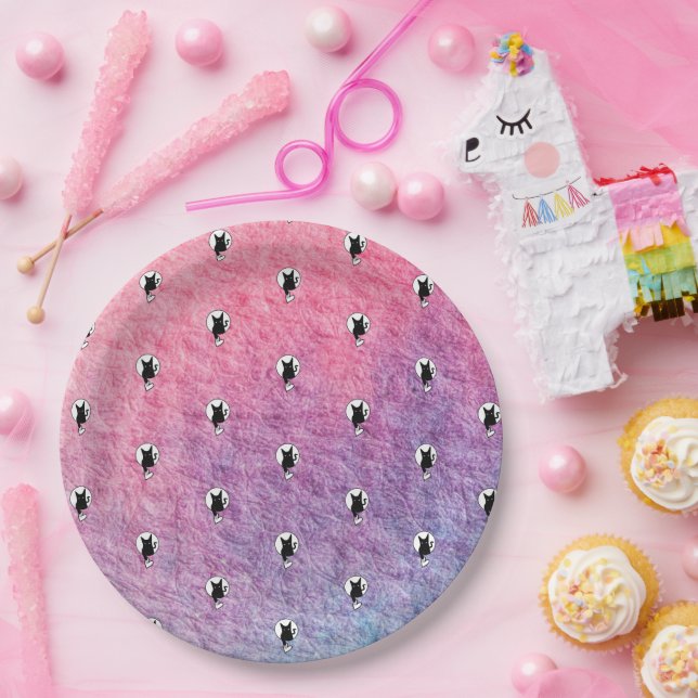 Plato de papel de Halloween rosa de Poet Adiela Ak (Fiesta)