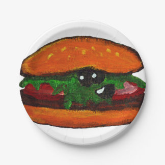 Plato de papel de hamburguesa