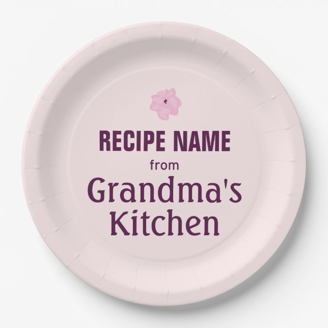 Plato De Papel De la cocina de la abuela (Anverso)