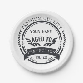 Plato De Papel De la edad a la perfección