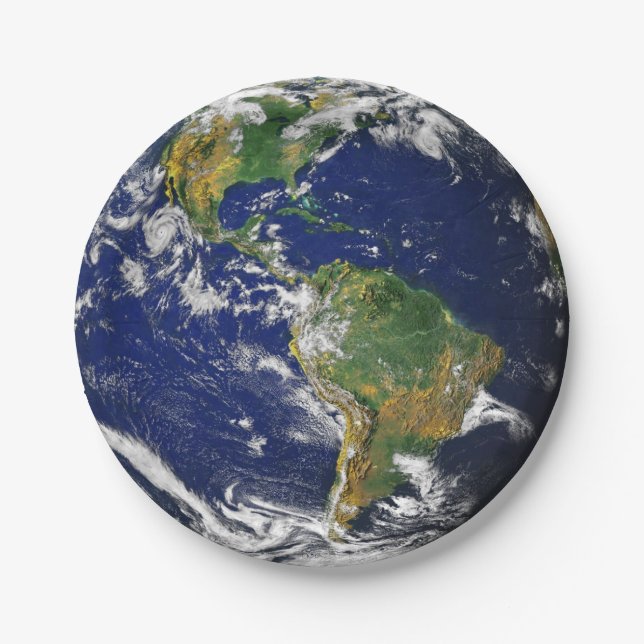 Plato De Papel ~ de la TIERRA del PLANETA (Sistema Solar) (Anverso)