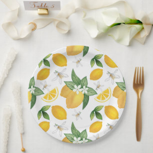 Plato de papel de limón Amalfi