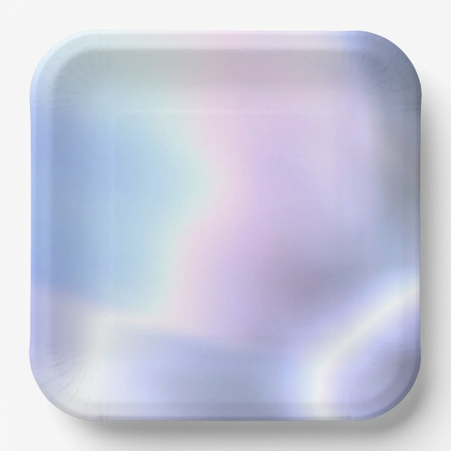 Plato de papel de luces de lila (Anverso)