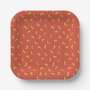 Plato de papel de macarrones con queso