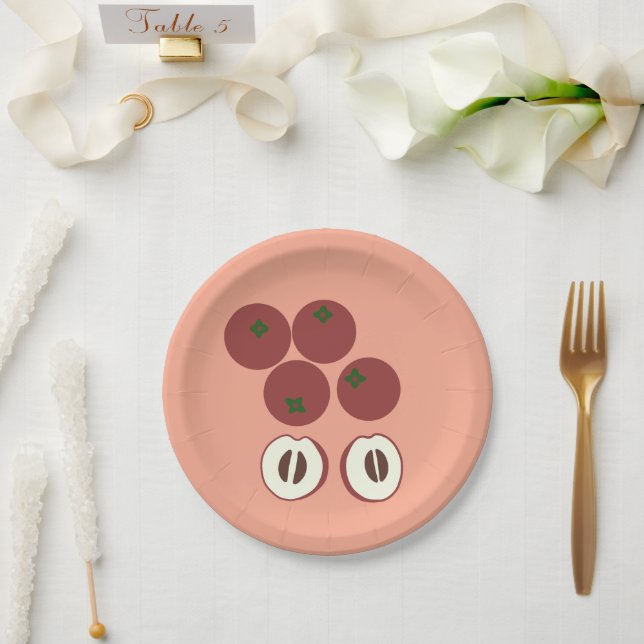 Plato de papel de manzana de terciopelo (Boda)